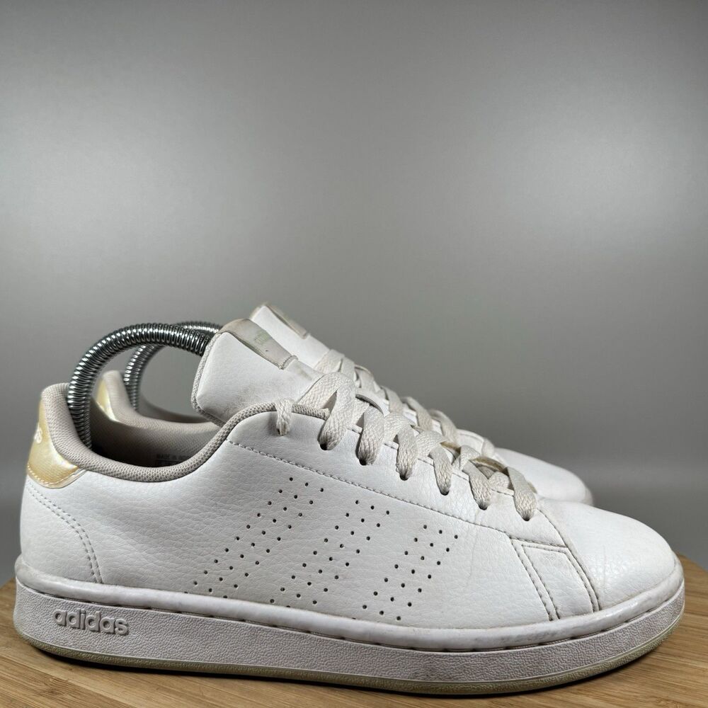 Adidas‎ Womens Cloudfoam Advantage White Casual Shoes Sneakers Size 7.5
